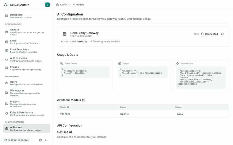 LLM provider configuration