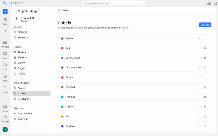 Create a label